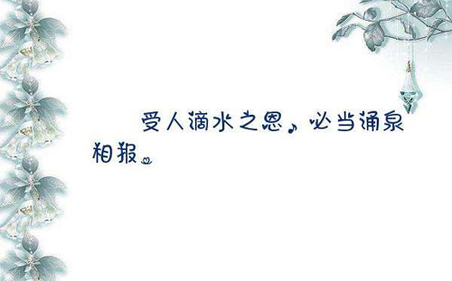 “滴水之恩，当涌泉相报”是什么意思？